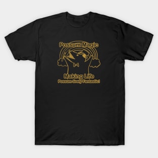 Possum Magic: Making Life Possum-tively Fantastic! Yellow outline T-Shirt